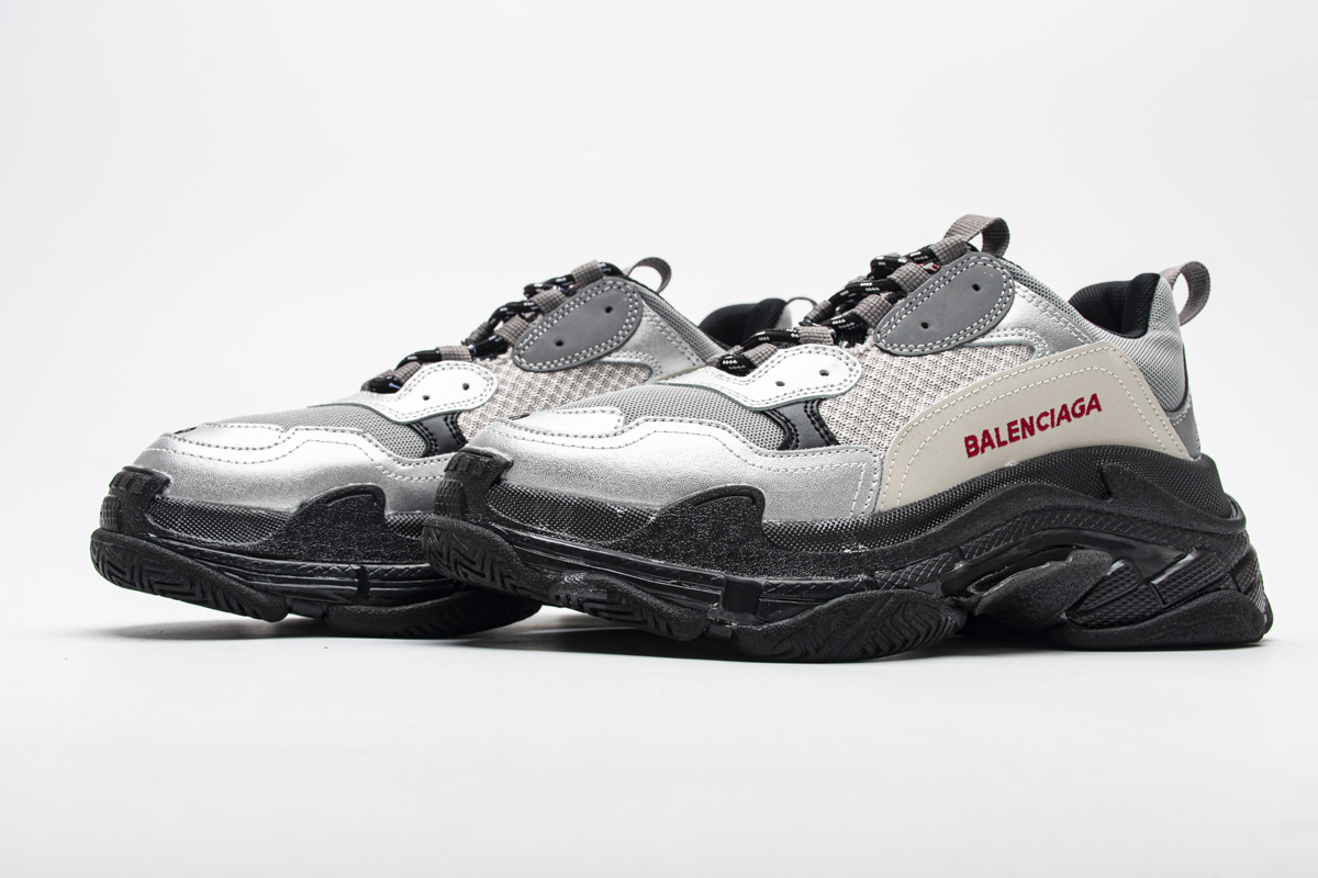 Triple S Clear Sole Black and White Shuangpin