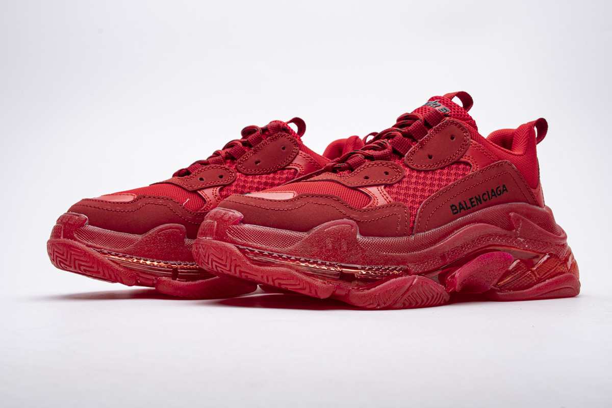 Triple S Clear Sole Red